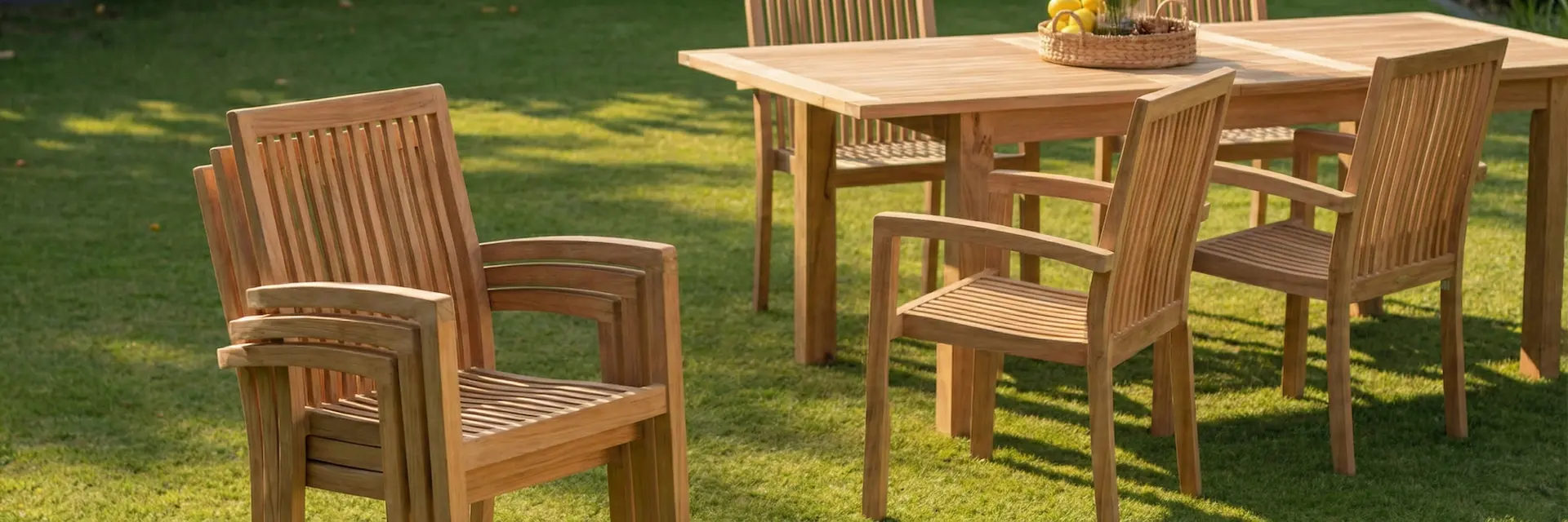Sillas de jardín apilables - Teakea