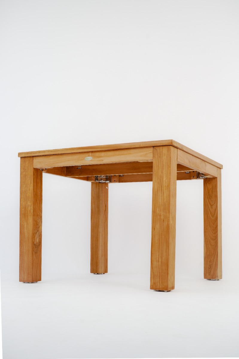 Teakea Teakhouten Tuinset Ibiza met 4 stapelbare stoelen en vierkante tafel – buitenmeubels van duurzaam teak - view 4