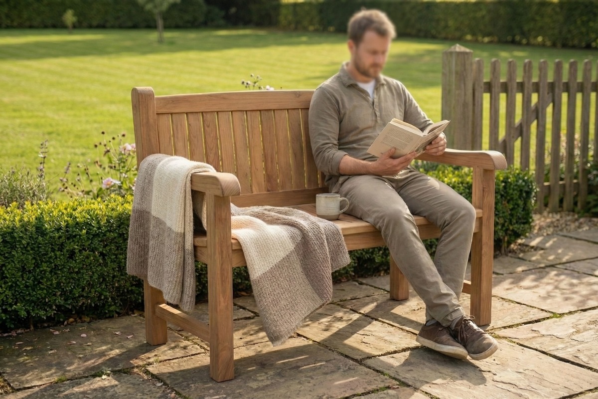Balmoral Teak Tuinbank – productfoto - view 4