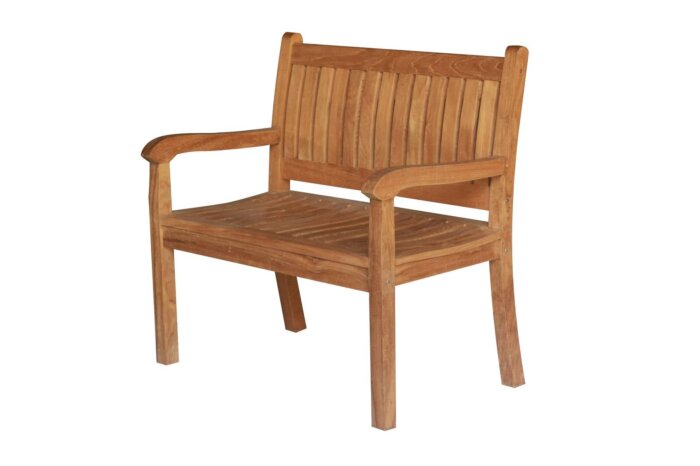 Teakea Teakhouten Tuinset met 2-persoons Beaufort tuinbank en vierkante bijzettafel met onderblad – compacte en stijlvolle set van teak - view 3