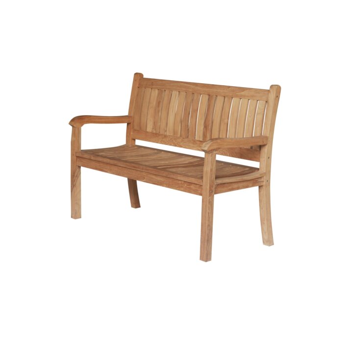 Beaufort teakhouten tuinbank van massief teak, twee-persoons bank met een breedte van 130 cm - view 4