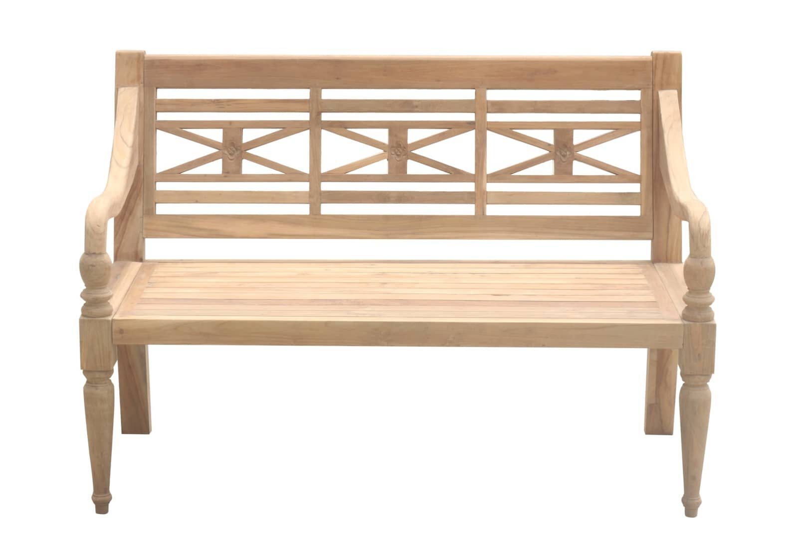 Teak Stationsbank 150 cm breed – productfoto - view 3