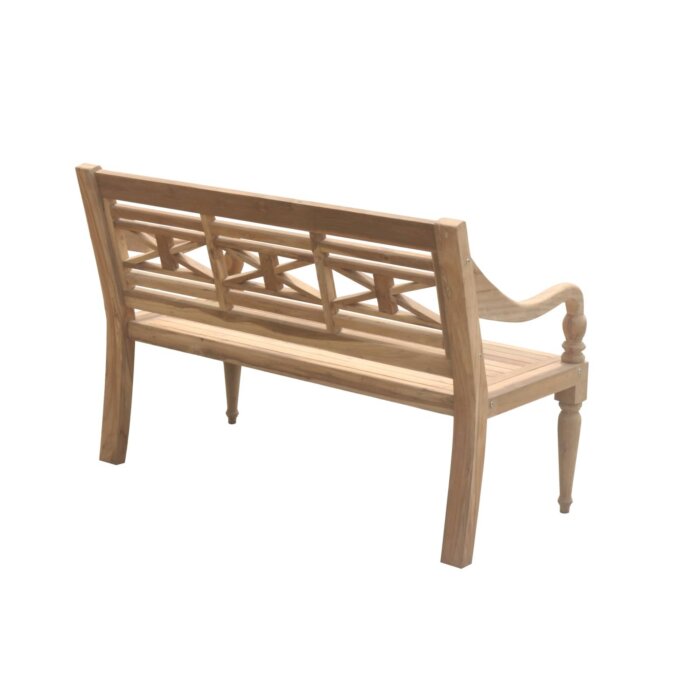 Teak Stationsbank 150 cm breed – productfoto - alternate view