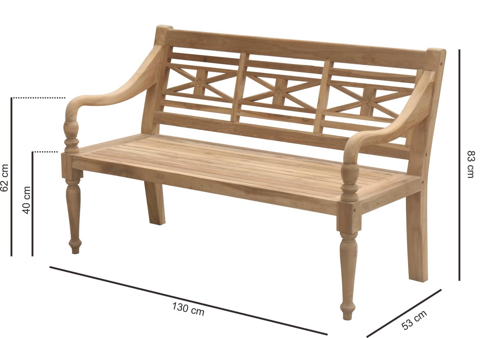 Deze elegante houten tuinbank creëert een rustieke en uitnodigende zithoek, perfect voor een ontspannen middag in de zon. Het tijdloze design met verfijnde details combineert moeiteloos natuurlijke warmte met een luxe, landelijke uitstraling. - view 3