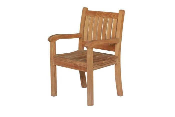 Teakea Teakhouten Tuinset met 2 Beaufort tuinstoelen en ronde teak klaptafel Ø80 cm – compacte, inklapbare set van teak - view 4