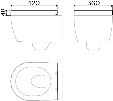 First toiletzitting met deksel, soft close en quick release - alternate view