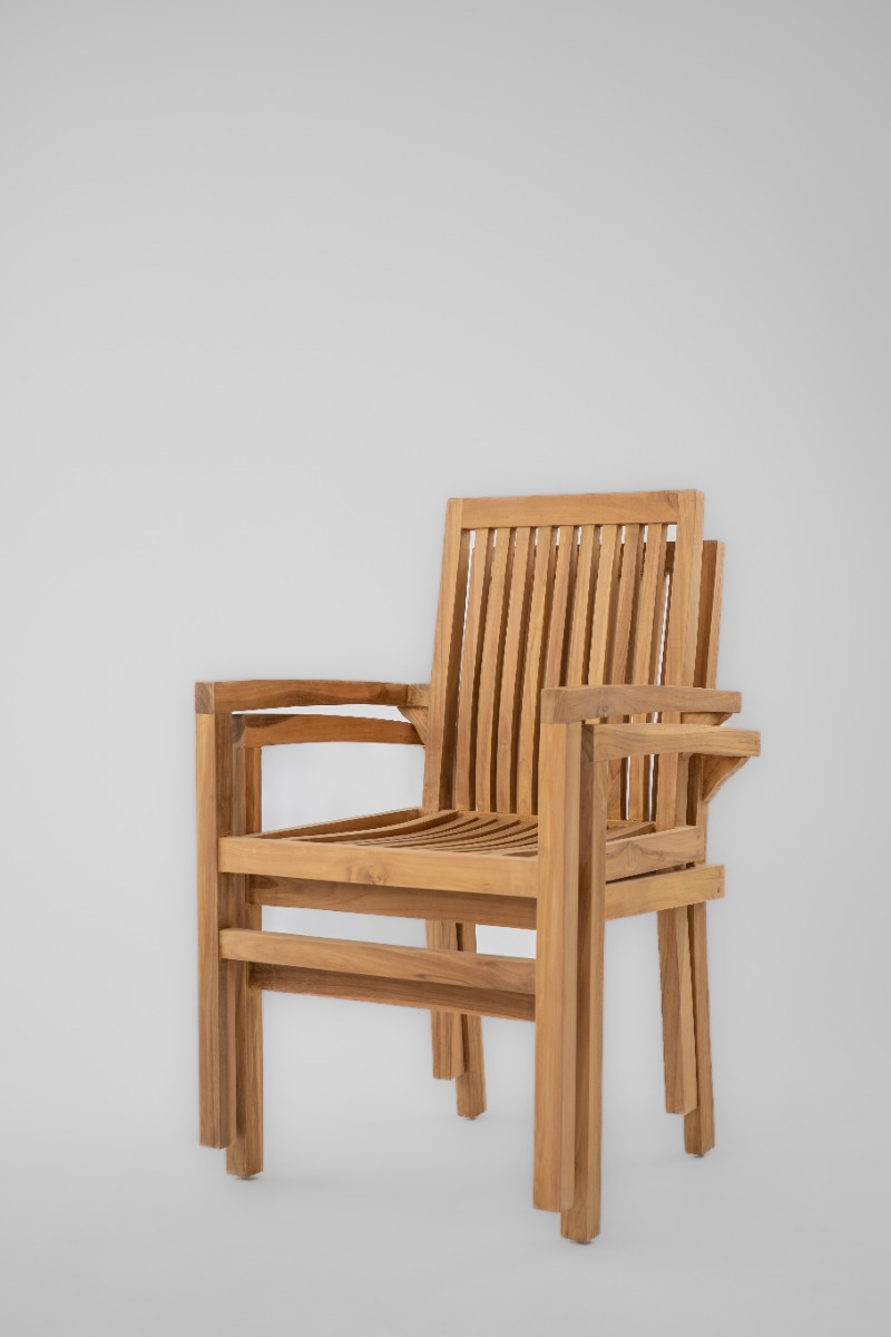 Stapelbare Teak Tuinstoel Pile  - alternate view