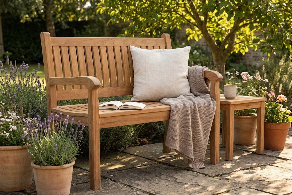 Teakea Beaufort -Teakhouten Tuinbank 2 Persoons -100x57x97  - DEVI-TB-BEAUFORT-100 - view 3