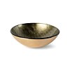 Luca Vetro LUVE103 glazen opzetwastafel Ø42 cm in Gold – luxe ronde waskom van gehard glas