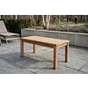 Teakhouten tuin salontafel van massief teak, rechthoekige tafel met formaat 100x50x45 cm