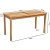 Teakhouten Tuintafel Bistro 140x60 cm – Massief Teak Teakhouten Tuintafel Bistro 140x60 cm – Massief Teak
