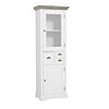 Fleur Vitrinekast | Grijs-Wit | 66x40x191 - TWR-DD3115C