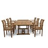 Teakea Stacker Tuinset – FSC® Teak – Uitschuifbare Tafel & 6 Stapelstoelen