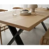 Oak Trunk Dining Table | Slab Edged-Big X Frame