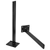 Set Zwarte Muurbeugels | 30 diep | 120 kg per beugel - zw-mb-30