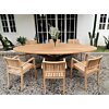 Teakea ovale teakhouten tuintafel 260x110 cm – luxe massieve eettafel voor buiten – geschikt voor 6 tot 8 personen

