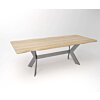 Boomstafeltafel met RVS onderstel tafelframe