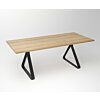 Eiken Tafel 3 cm Tafelblad | Fantasy Triangle Frame - Teakea.nl