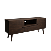 Aura TV-meubel 150 cm massief acaciahout, modern, met open vakken en deuren, woonkamer.