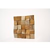 Teak Wandpanelen Rocker | 3D houten Paneel 30 x 30 cm Schuin Gezaagde Wandpaneel