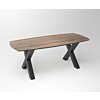Notenhouten eettafel Duncan | 2-X Frame Black