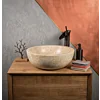 Waskom Creme Marmer 40 rond x 15 hoog Badkamer