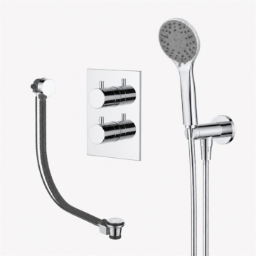 Regn badset inbouw vkant, vulsysteem 3-st h-douche