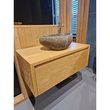 Salvino Eiken badmeubel zwevend - Salvino Eiken badmeubel zwevend
