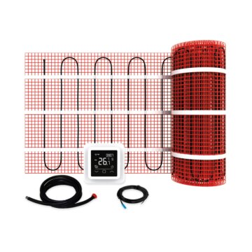 Vloerverwarmingset incl. thermostaat wit 2,5m2