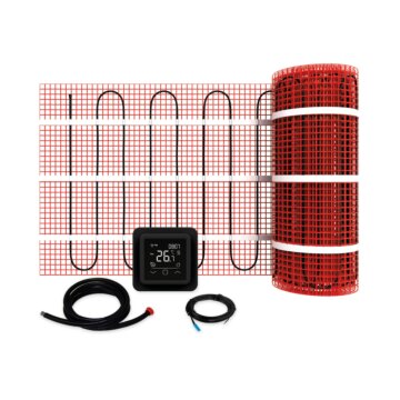 Vloerverwarmingset incl. thermostaat zwart 4,5m2