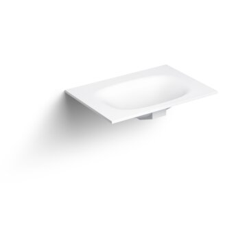 Hammock wastafelblad, enkele waskom 70cm, aluite