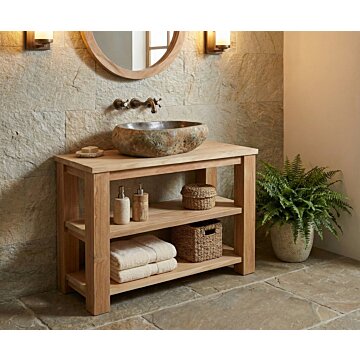 Teak Badmeubel Linean Minimalistisch Teakhout
