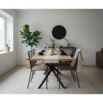 Eiken Boomstam Eettafel | Slab Edged-Fantasy Rex - Teakea.nl