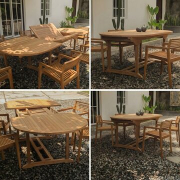 Tuintafel 200x300 uitschuifbaar teakhout XXL