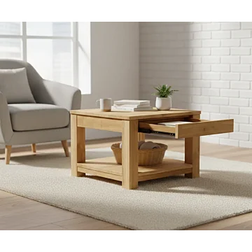 Teakhouten Bijzettafel Dio | 40 x 50 x 50 cm | Teakea.nl