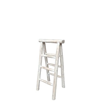 Teak kledingladder White-Washed 50x5x100