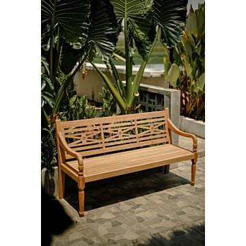 Teak Stationsbank 150 cm breed – productfoto