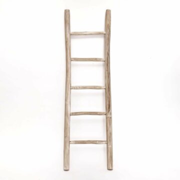 Decoratie ladder Rustiek Wit 175 – productfoto
