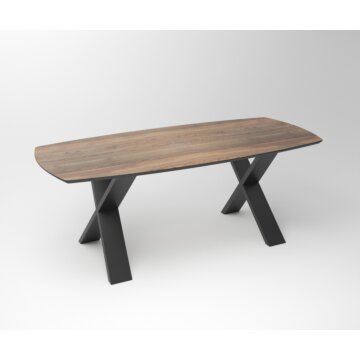 Table à manger en noyer Duncan | 2-Big X Frame