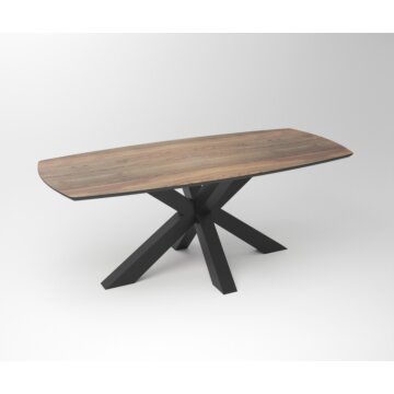 Elegant notenhouten eettafel met 2-Matrix Rex Frame