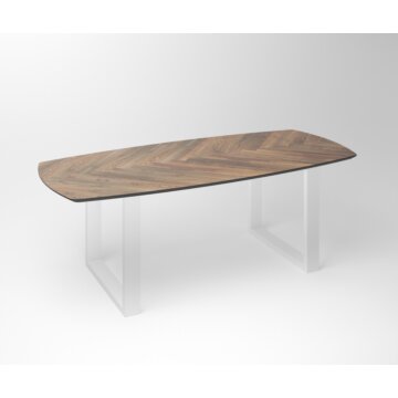 Walnut dining table Tusk | 3-U Fineline Frame White