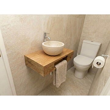 Blanco mini 25 cm rond -waskom met Athene mini fonteinmeubel 