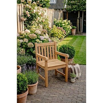 Windsor Teak Tuinstoel | 60x64x92 - klassieke teakhouten Stoel voor in de tuin