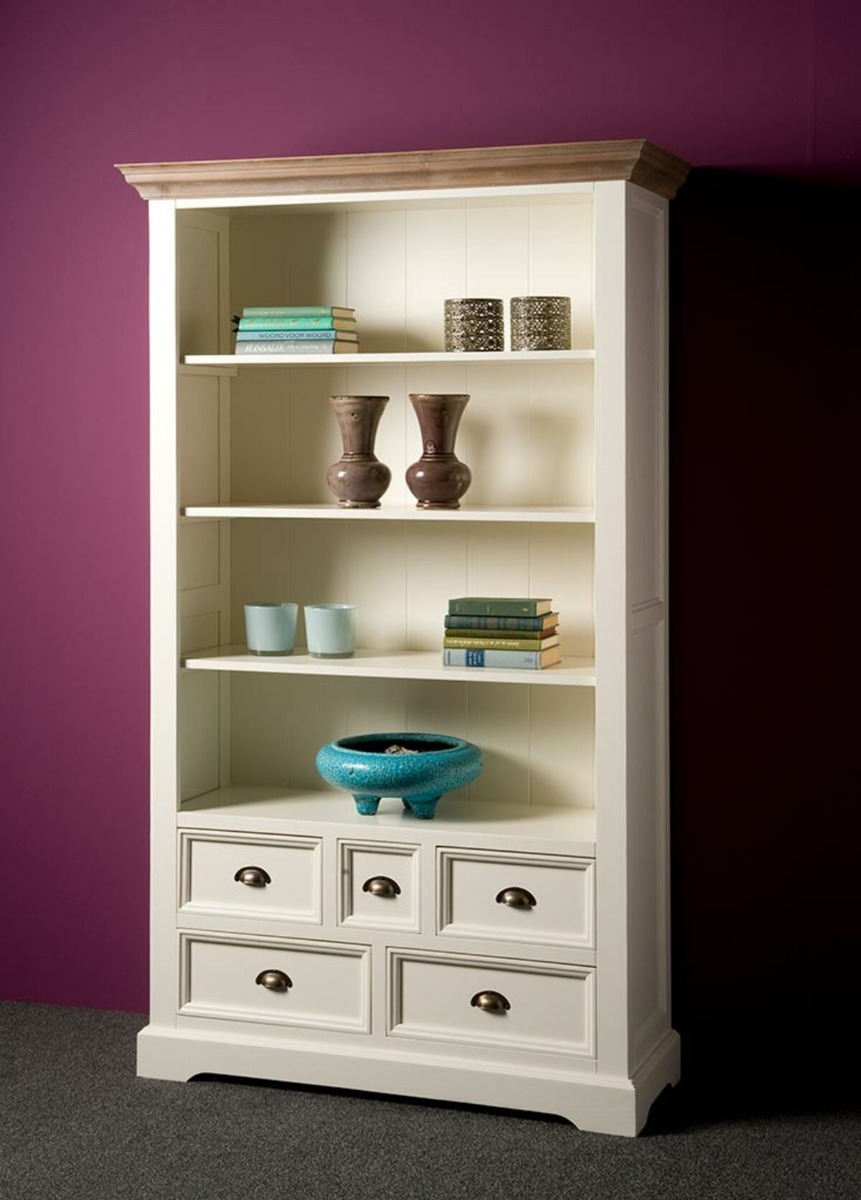 Fleur Boekenkast | Grijs-Wit | 111x40x191 - TWR-DD3117C - view 3