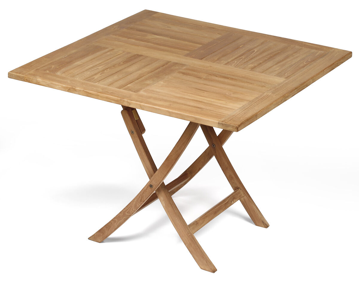 Teakhouten klaptafel van massief teak, vouwbare tuintafel met formaat 120x120x75 cm - alternate view