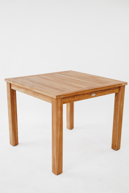 Tuintafel teakhout 100x100x75 met vast poot massief Teak - alternate view