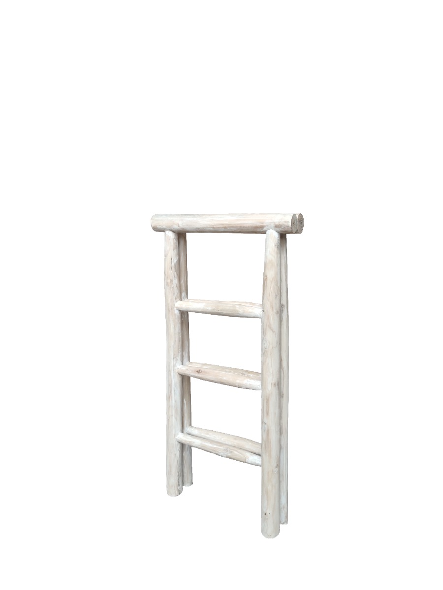 Teak kledingladder White-Washed 50x5x100 - view 3