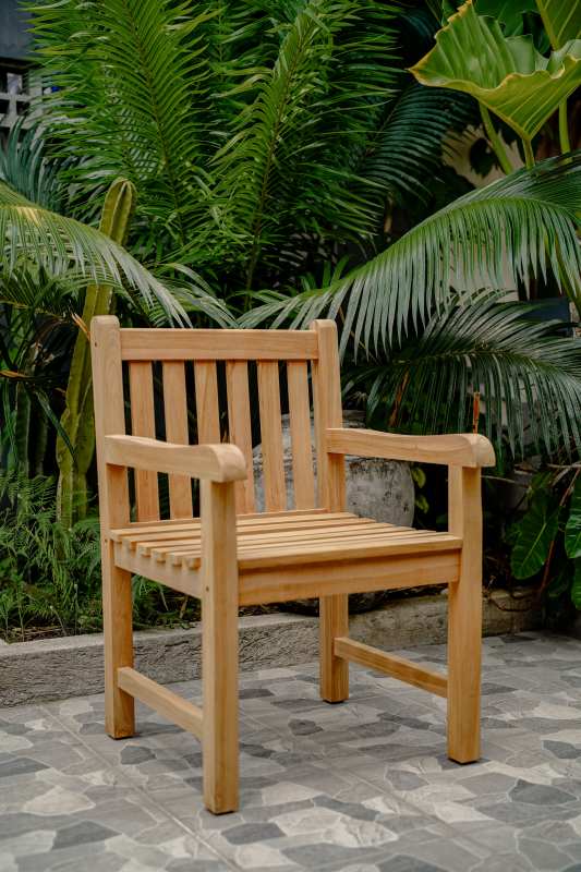 Teakea Windsor Tuinstoel | Vaste Armstoel | Massief Teak - view 4
