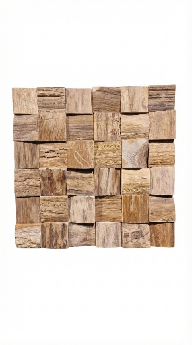 Teak wandpanelen Rustiek hout - view 4