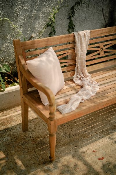 Teak Stationsbank | 220 breed | Gerecycled Teak - SAP-SB024-R - view 3